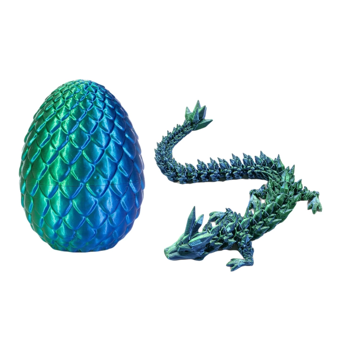 3D Printed Dragon Egg Dragon Gift Set Gemstone Ornament Full Articulated Crystal Collectible Statue for Home Decor Decoracion
