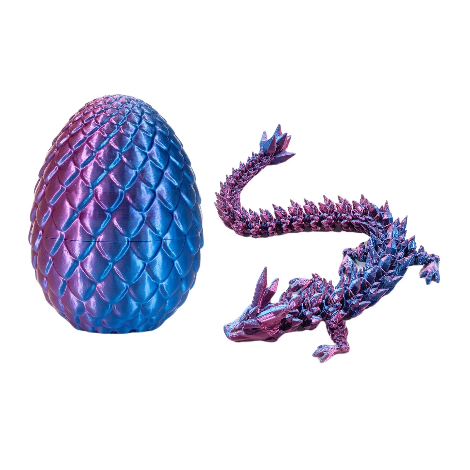 3D Printed Dragon Egg Dragon Gift Set Gemstone Ornament Full Articulated Crystal Collectible Statue for Home Decor Decoracion